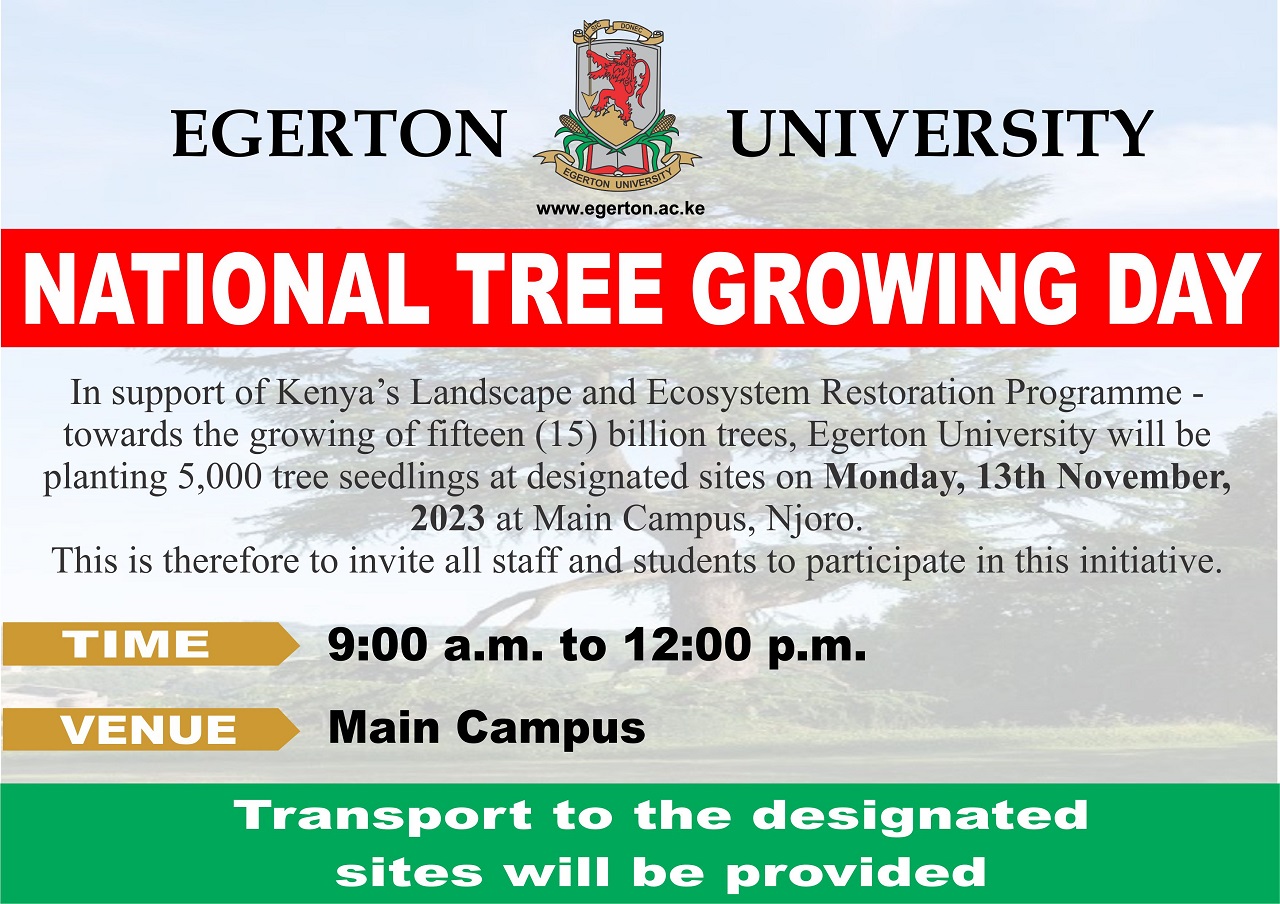 Egerton University National Tree Growing Day