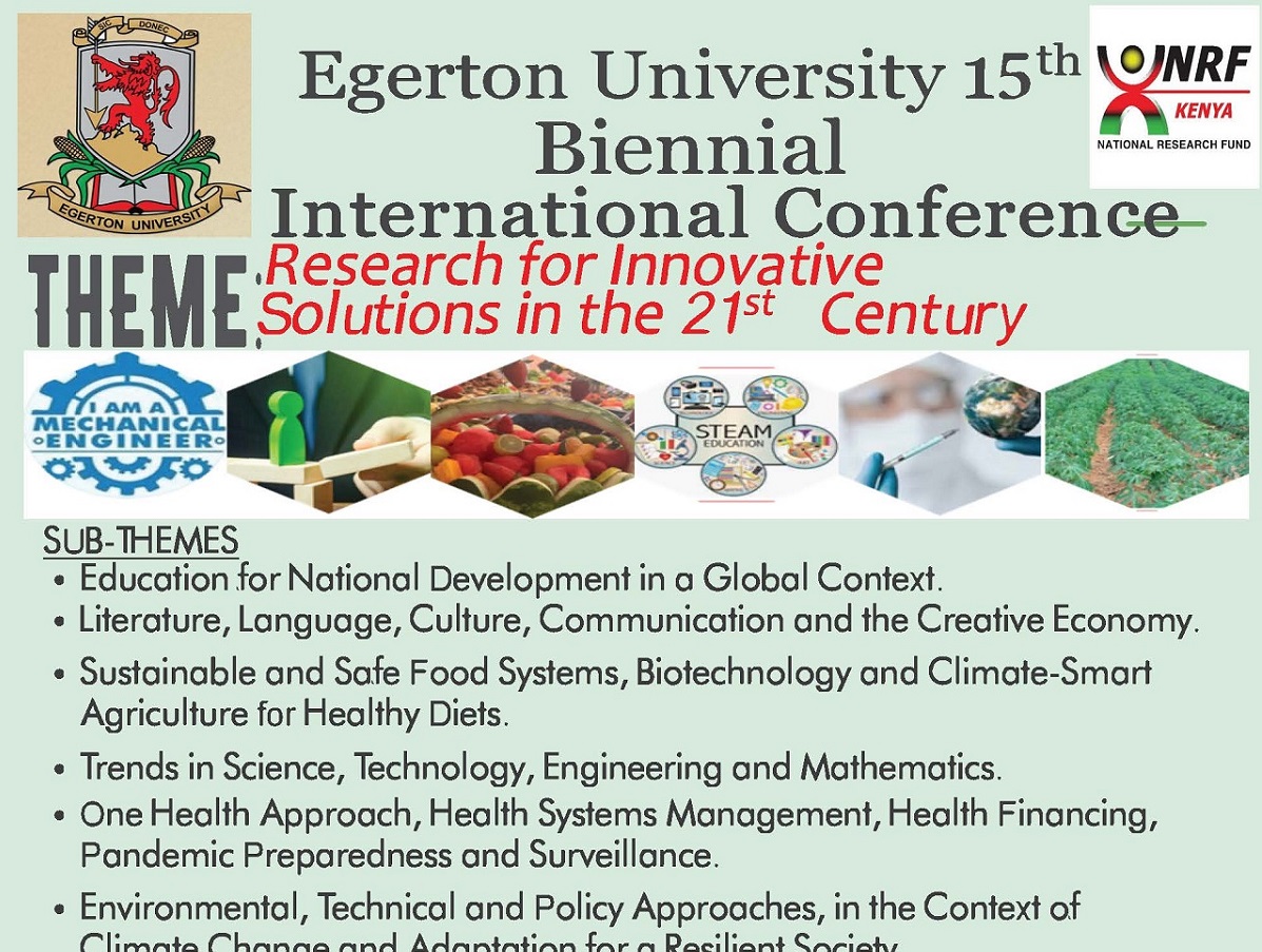 Egerton university 15th Biennial International Conference Registration Form