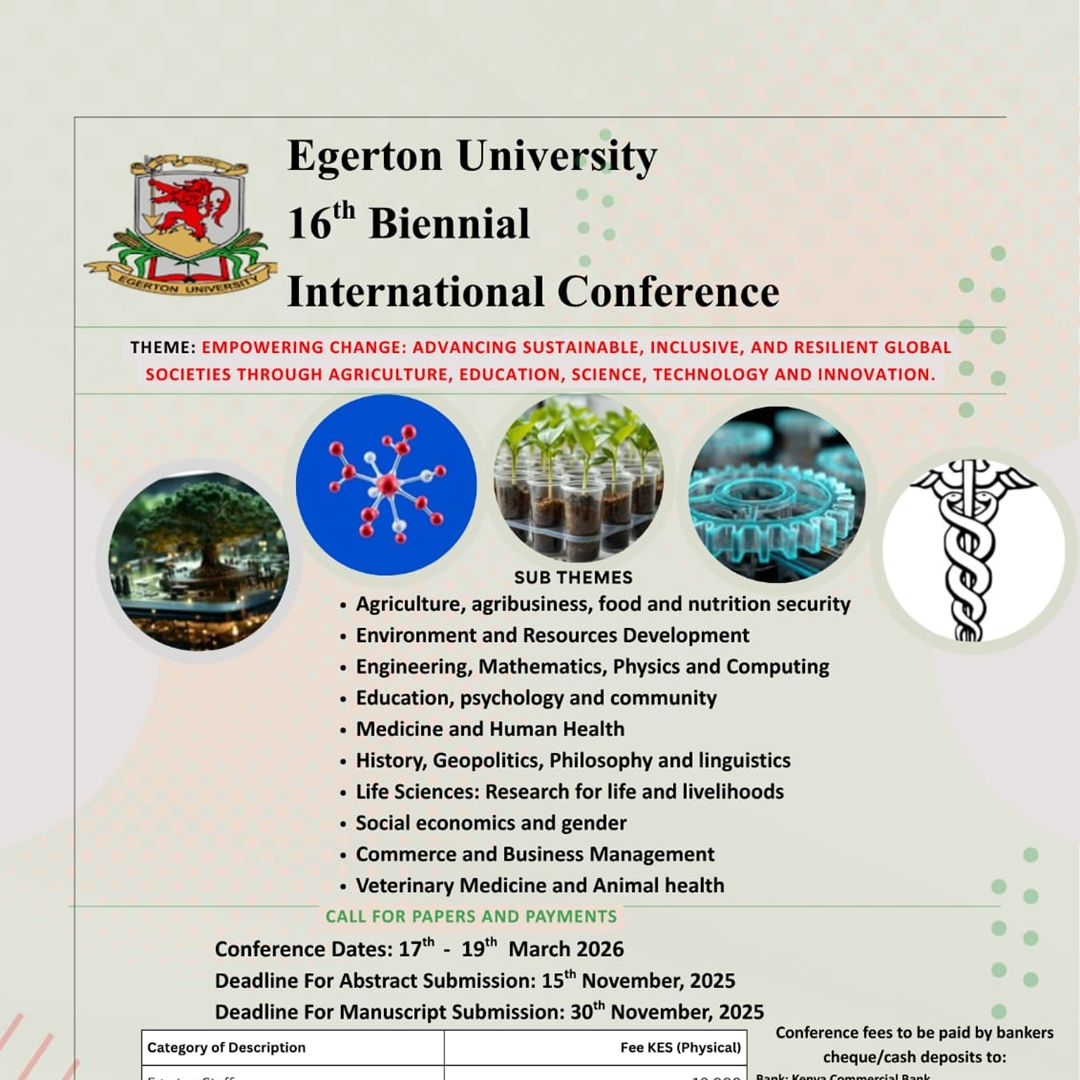 Egerton University 16th Biennial International Conference