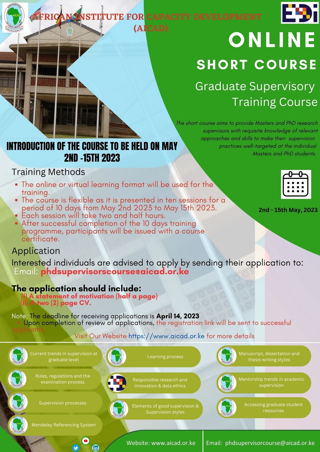 ONLINE SHORT COURSE-Graduate Supervisory Training Course