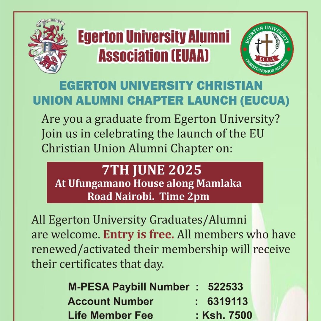 Egerton University  Christian  Union Alumni Chapter Launch 
