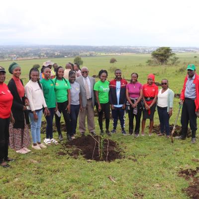 Students During Tree Planting