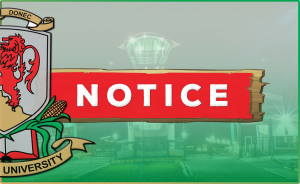 NOTICE TO ALL STUDENTS